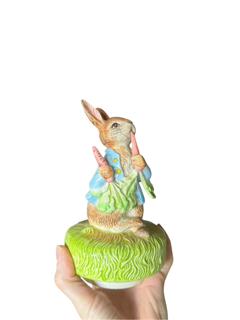 Vintage Peter rabbit figurine with music box